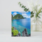 バクイト諸島の海の風景 ポストカード (スタンド正面)