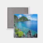 バクイト諸島の海の風景 マグネット (正面/裏面)