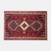 バクシャイシアゼルバイジャン北西ペルシャ絨毯 ドアマット (正面)