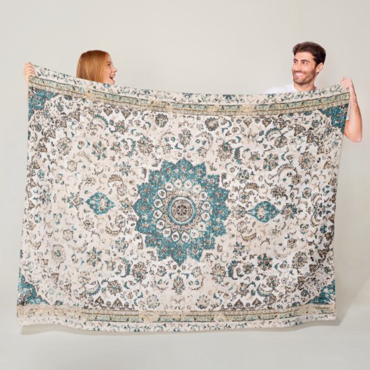 バクシャイシアゼルバイジャン北西ペルシャ絨毯 フリースブランケット (インサイチュ)