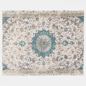 バクシャイシアゼルバイジャン北西ペルシャ絨毯 フリースブランケット (正面(横))