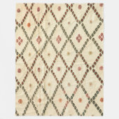 バクシャイシアゼルバイジャン北西ペルシャ絨毯 フリースブランケット (正面)