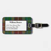 バクスカラフルタータータンチェックプレイド荷物タグ ラゲッジタグ (正面横)