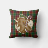 バクスタータータンチェックプレイドホリデーアクセントピロー クッション (裏面)