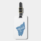 バクスター州パークメインウッドグレイン ラゲッジタグ (正面縦)