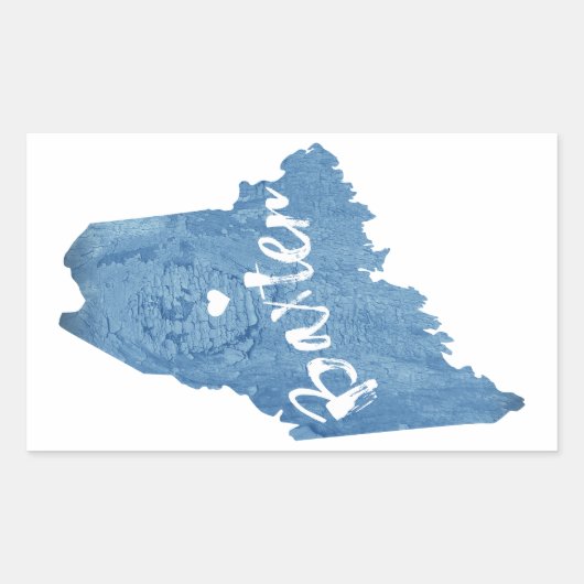 バクスター州パークメインウッドグレイン 長方形シール (正面)