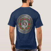 バクスター氏族の紋章とタータン結び Tシャツ (裏面)