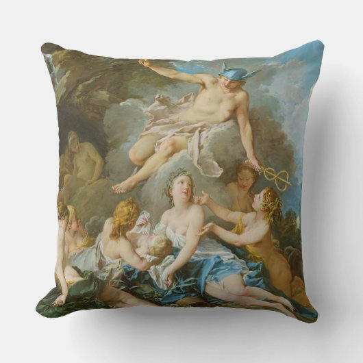 バクス乳児をニンフに託す水銀 クッション (正面)