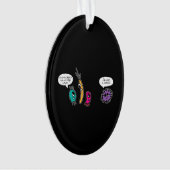 バクテおもしろいリアプン生物科学生物学者 オーナメント (正面)