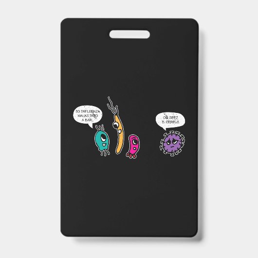 バクテおもしろいリア・プン生物学生物学者 バッジ (表面)