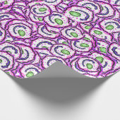 バクテリおもしろいアススケッチモチーフのランダムパターン ラッピングペーパー (角)