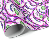 バクテリおもしろいアススケッチモチーフのランダムパターン ラッピングペーパー (ロールコーナー)