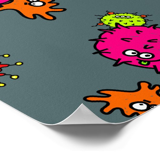 バクテリア壁紙 ポスター (角)