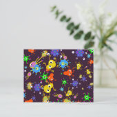 バクテリア壁紙 ポストカード (スタンド正面)