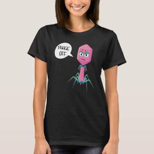 バクテリオファージおもしろいオフ Tシャツ