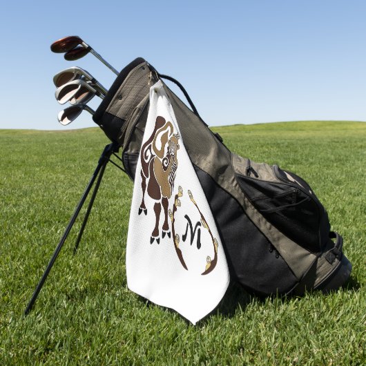 バクトリアお洒落ンカメルモノグラム ゴルフタオル (グリーン)