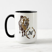 バクトリアお洒落ンカメルモノグラム マグカップ (左)