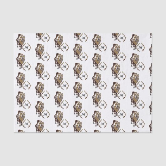 バクトリアお洒落ンカメルモノグラム 薄葉紙 (正面)