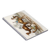 バクトリアのラクダ、アラビアンラクダまたはヒトデが垂れ下がった ノートブック (右側)