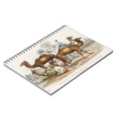 バクトリアのラクダ、アラビアンラクダまたはヒトデが垂れ下がった ノートブック (左側)