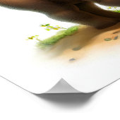 バクトリア描写ンラクダの3D水彩画像 ポスター (角)