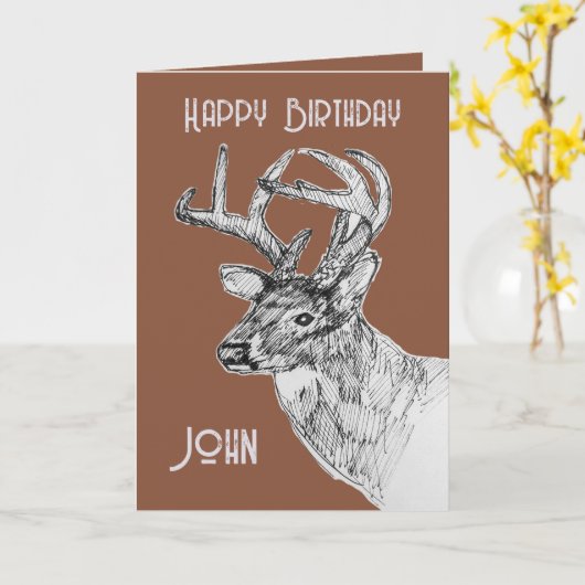 バクノロジーの誕生日おめでとう野生動物のイラスト カード (黄色い花)