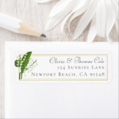 バクラシックレーエレガントスの金ゴールドフレームリリ結婚ー ラベル (インサイチュ)