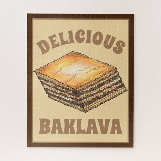バクラバスイートフィロハニーデザートペストリーギリシャ料理 ジグソーパズル (縦)