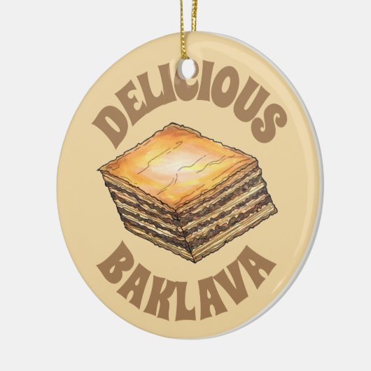バクラバスイートフィロハニーデザートペストリーギリシャ料理 セラミックオーナメント (左)
