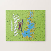 バクラート メキシコ 湖の地図 ジグソーパズル (横)