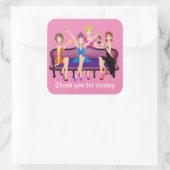 バクロレット感謝していパーティーステッカー スクエアシール (バッグ)