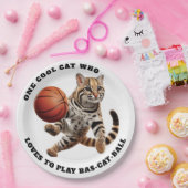 バクールスボールが遊好きの猫 ペーパープレート (パーティー)