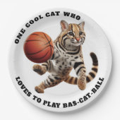 バクールスボールが遊好きの猫 ペーパープレート (正面)