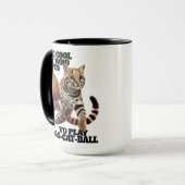 バクールスボールが遊好きの猫 マグカップ (正面左)