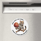 バクールスボールが遊好きの猫 マグネット (インサイチュ (食洗機))