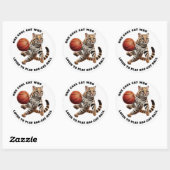 バクールスボールが遊好きの猫 ラウンドシール (シート)