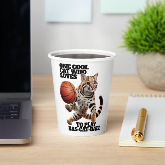 バクールスボールが遊好きの猫 紙コップ (インサイチュ)