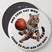 バクールスボールが遊好きの猫 缶バッジ (正面&裏面)