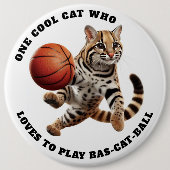 バクールスボールが遊好きの猫 缶バッジ (正面)