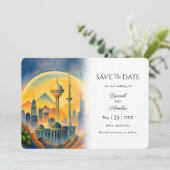 バクー，アゼルバイジャン行先日付カードを保存 セーブザデート (スタンド正面)