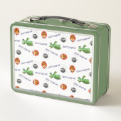 バグおもしろいパターパーソナライズされたン メタルランチボックス (裏面)