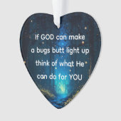 バグお尻ライトアップホタル稲妻バグおもしろい オーナメント (正面)