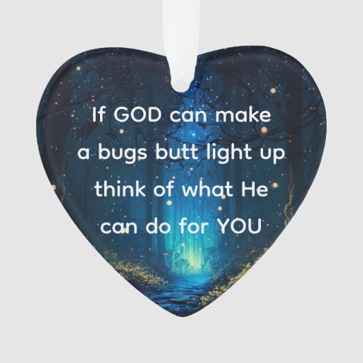 バグお尻ライトアップホタル稲妻バグおもしろい オーナメント (正面)