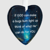 バグお尻ライトアップホタル稲妻バグおもしろい オーナメント (正面)