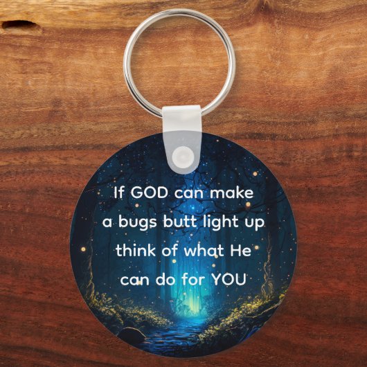 バグお尻ライトアップホタル稲妻バグおもしろい キーホルダー (正面)