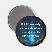 バグお尻ライトアップホタル稲妻バグおもしろい マグネット (正面/裏面)