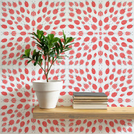 バグとカブトムシのパターンが青に赤 壁紙