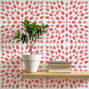 バグとカブトムシのパターンが青に赤 壁紙