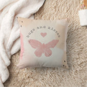 バグとキスピンクバタフライバレンタイン クッション (ブランケット)