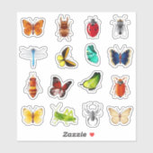 バグとバタフライスクラップブック シール (シート)